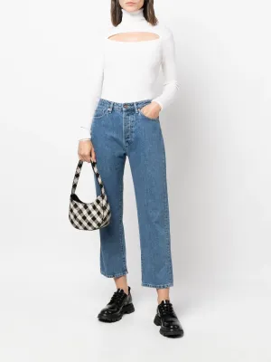 3x1 Denim Sabina Girlfriend in Classic Blue Denim