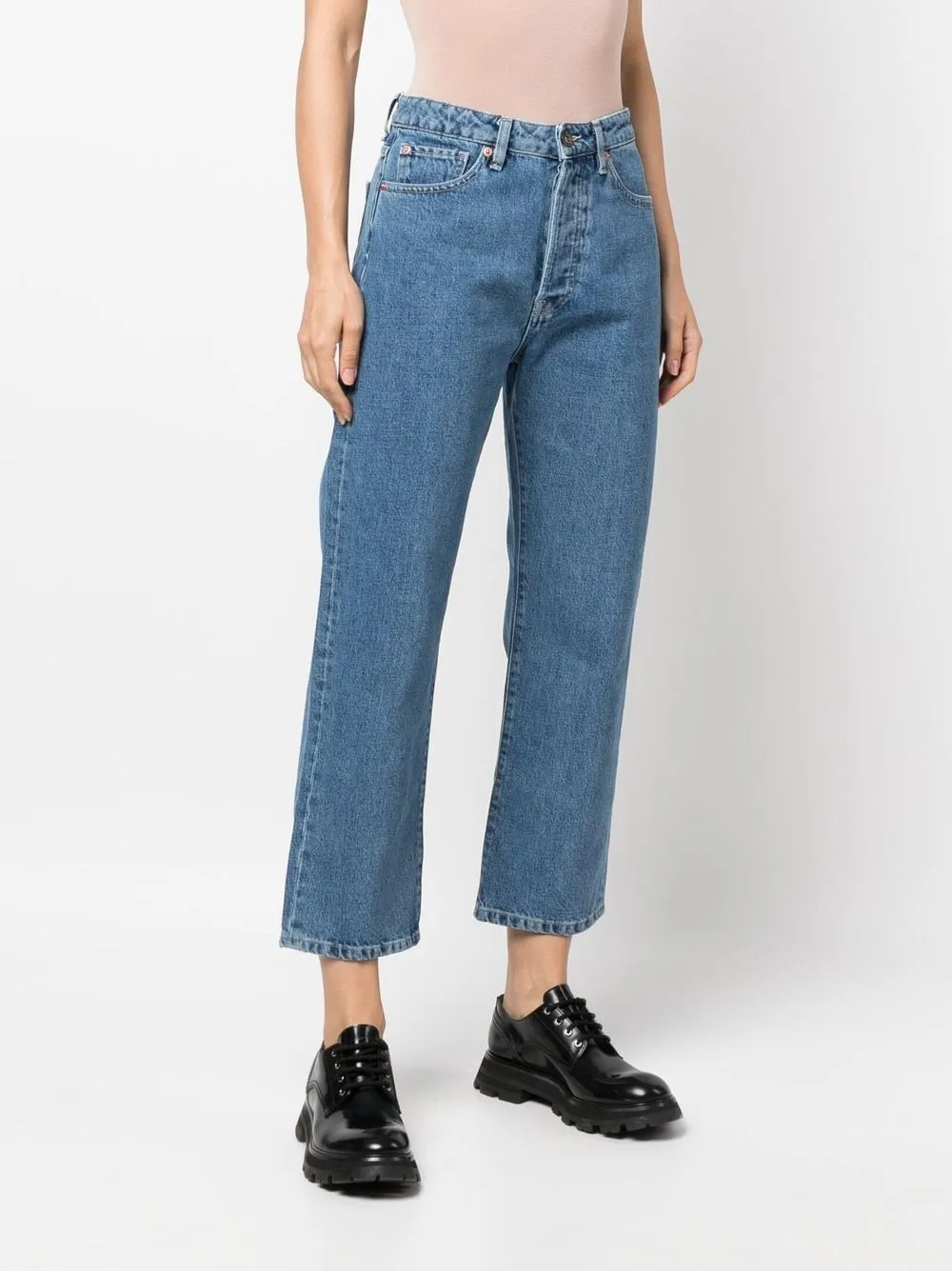 3x1 Denim Sabina Girlfriend in Classic Blue Denim