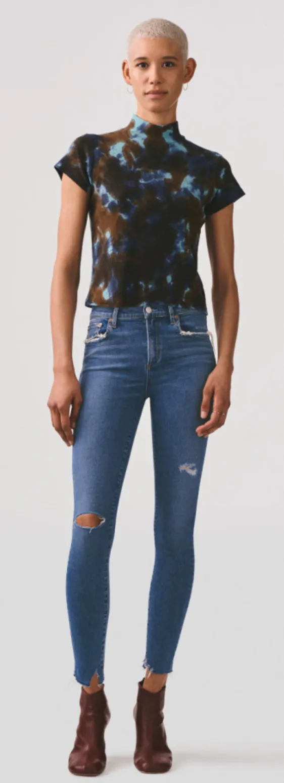 AGOLDE Sophie Mid Rise Skinny Ankle in Pentacle