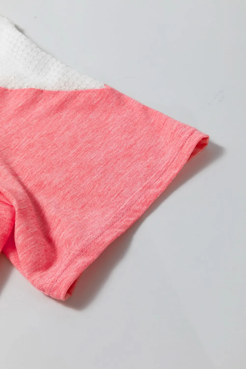 Chic white colorblock plus size tee