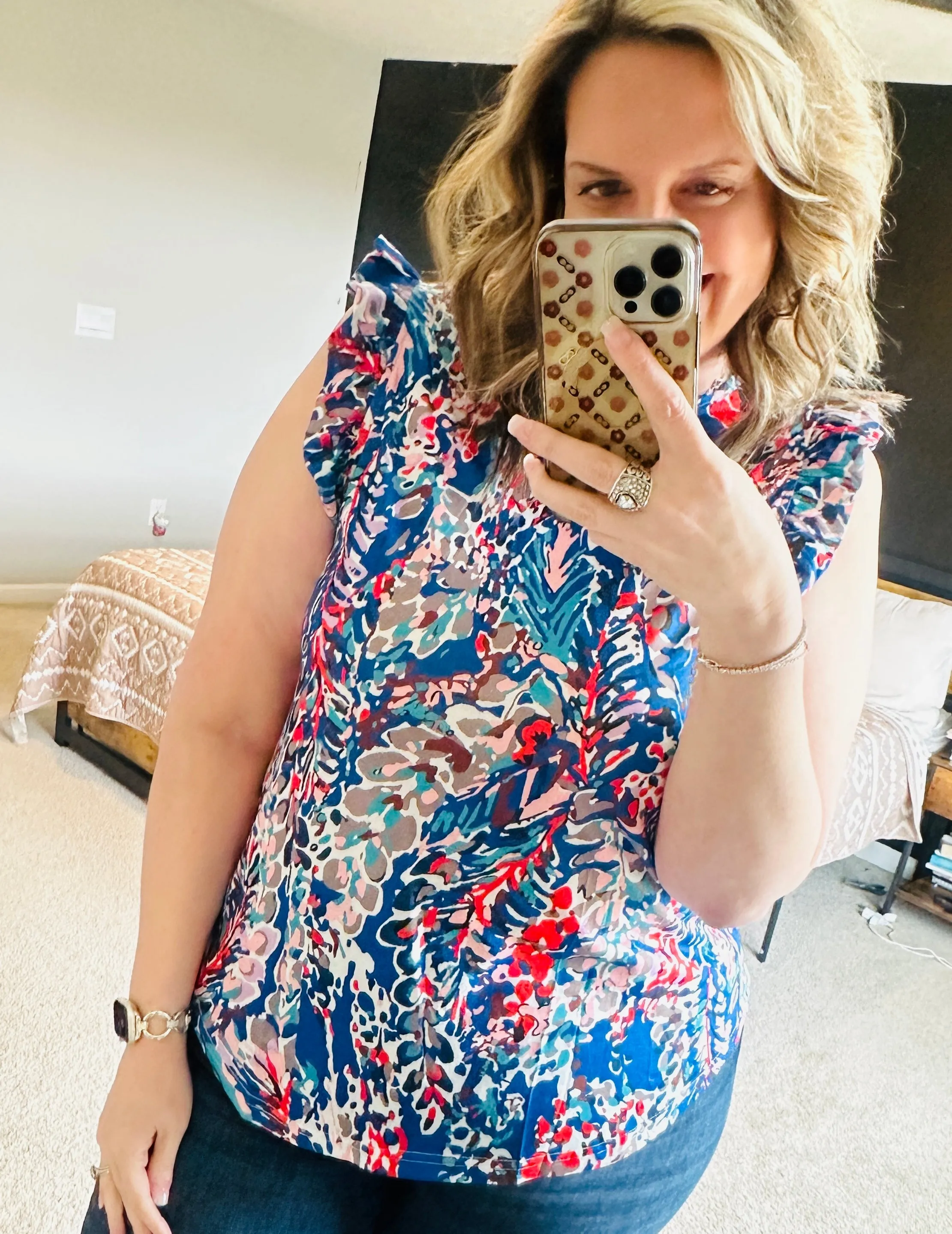 Floral Boho Babydoll Top