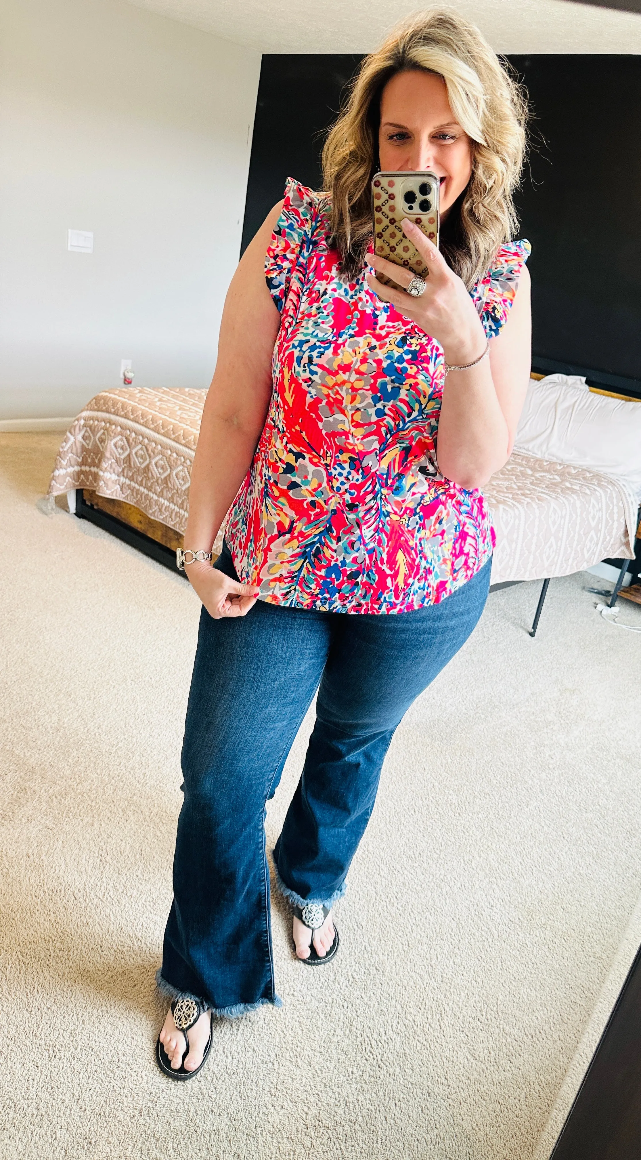 Floral Boho Babydoll Top