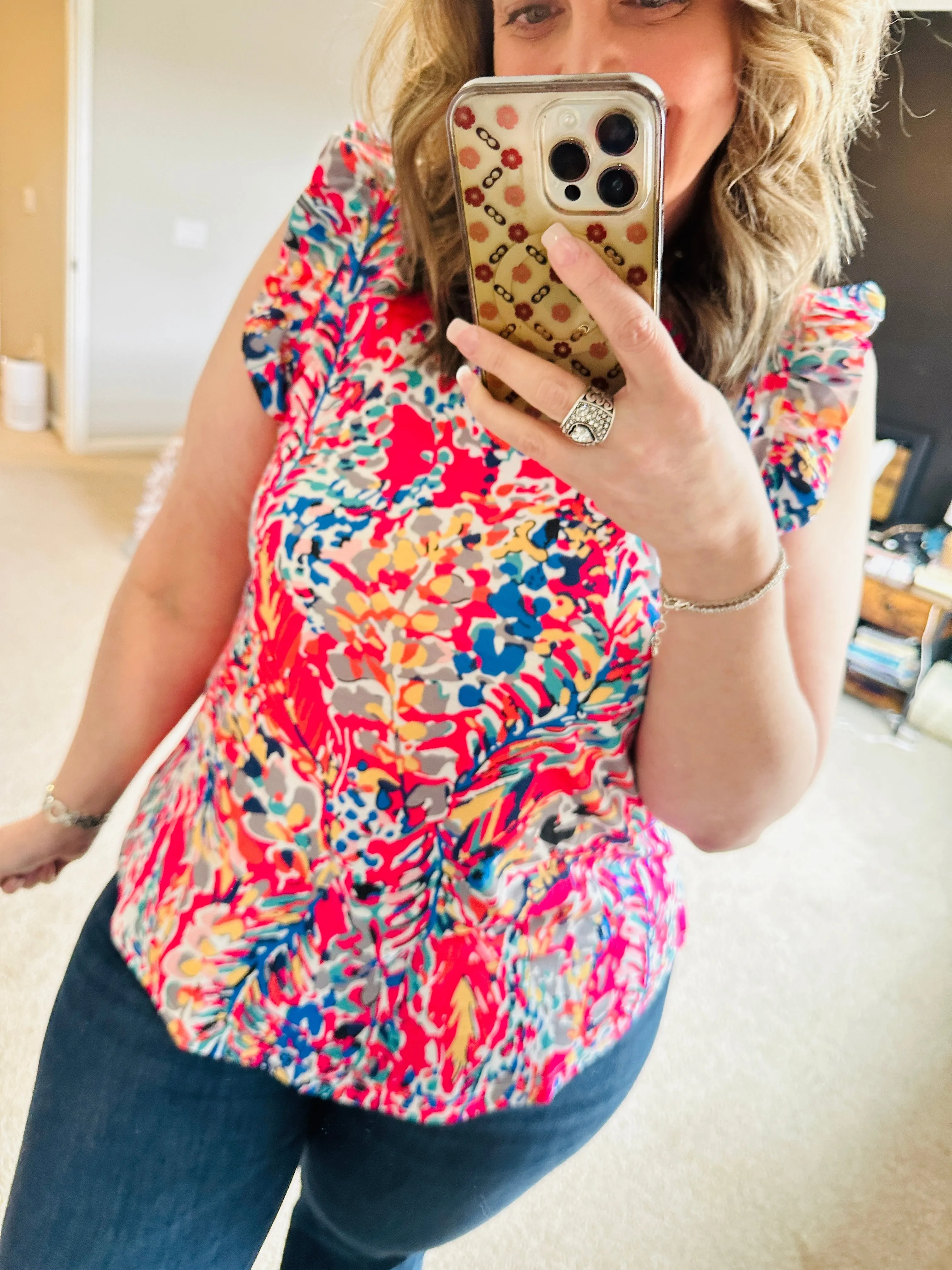 Floral Boho Babydoll Top