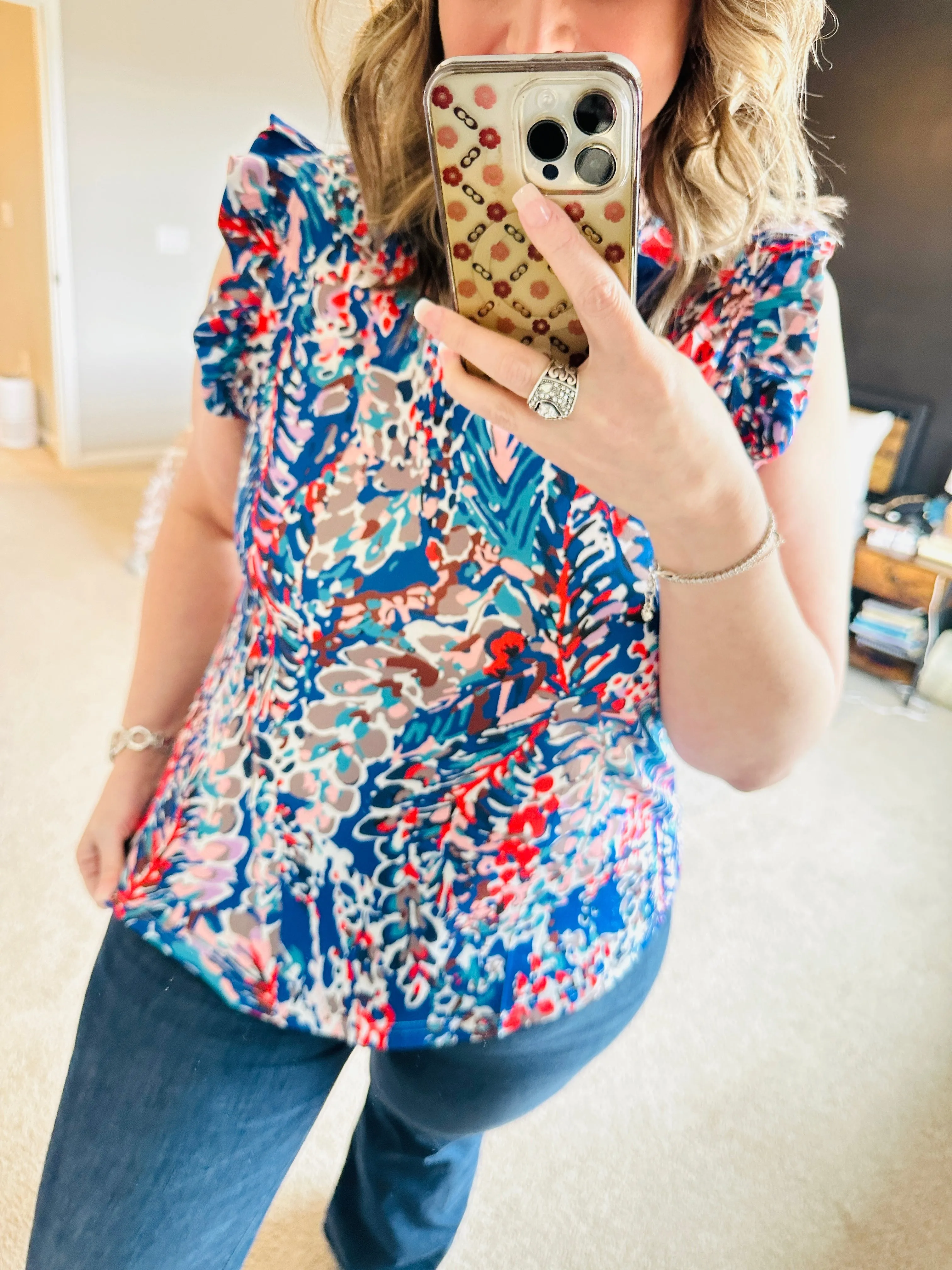 Floral Boho Babydoll Top