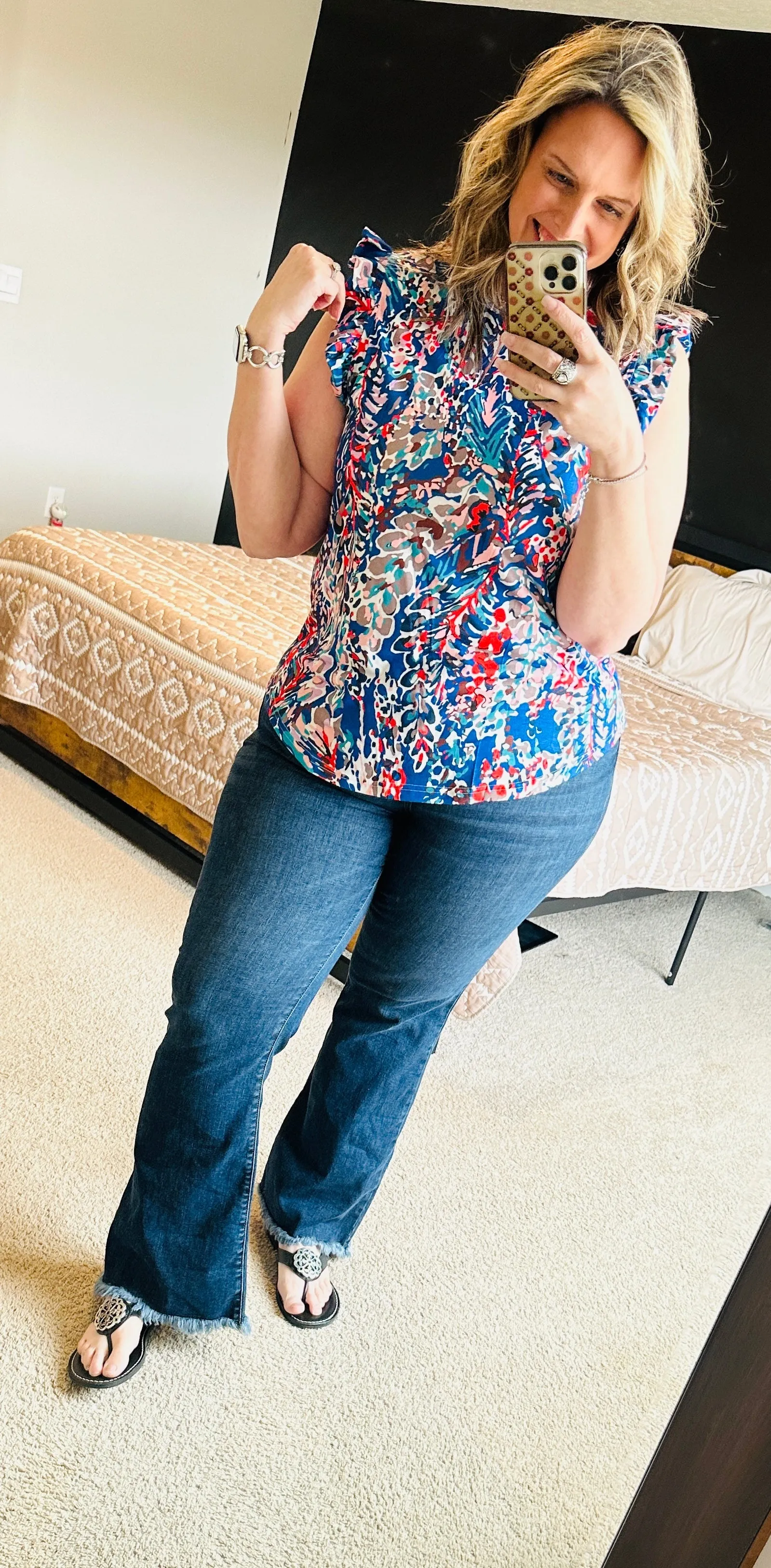 Floral Boho Babydoll Top