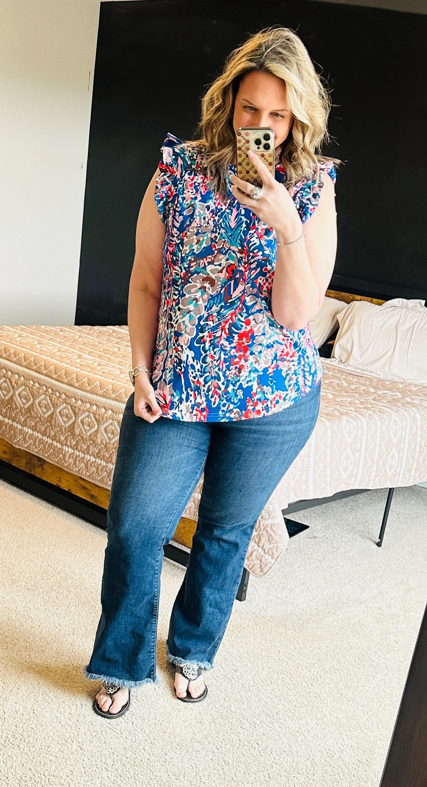 Floral Boho Babydoll Top