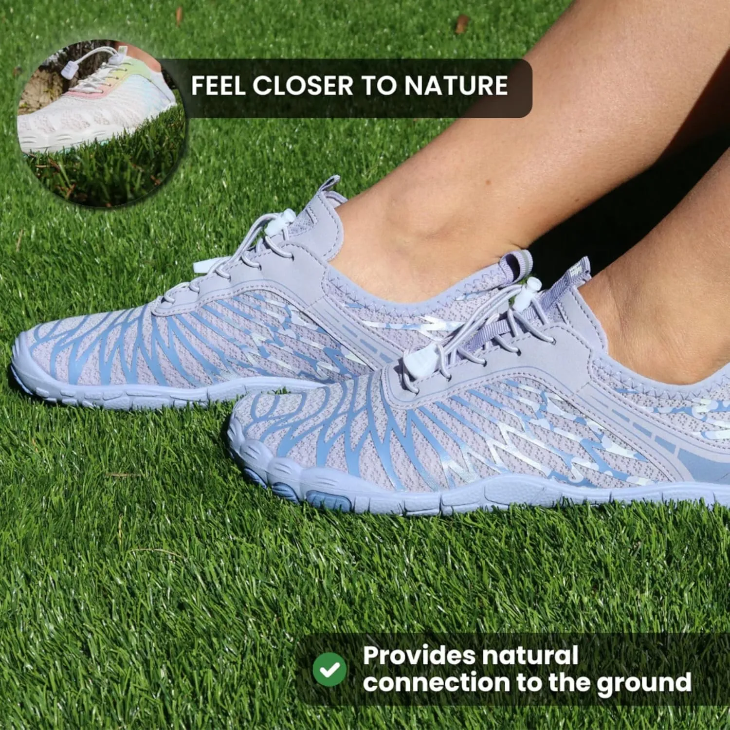 HF Signature Healthy & Non-Slip Breathable Barefoot Shoes, Flexible Lightweight Daily Wear Walking Shoes Unisex