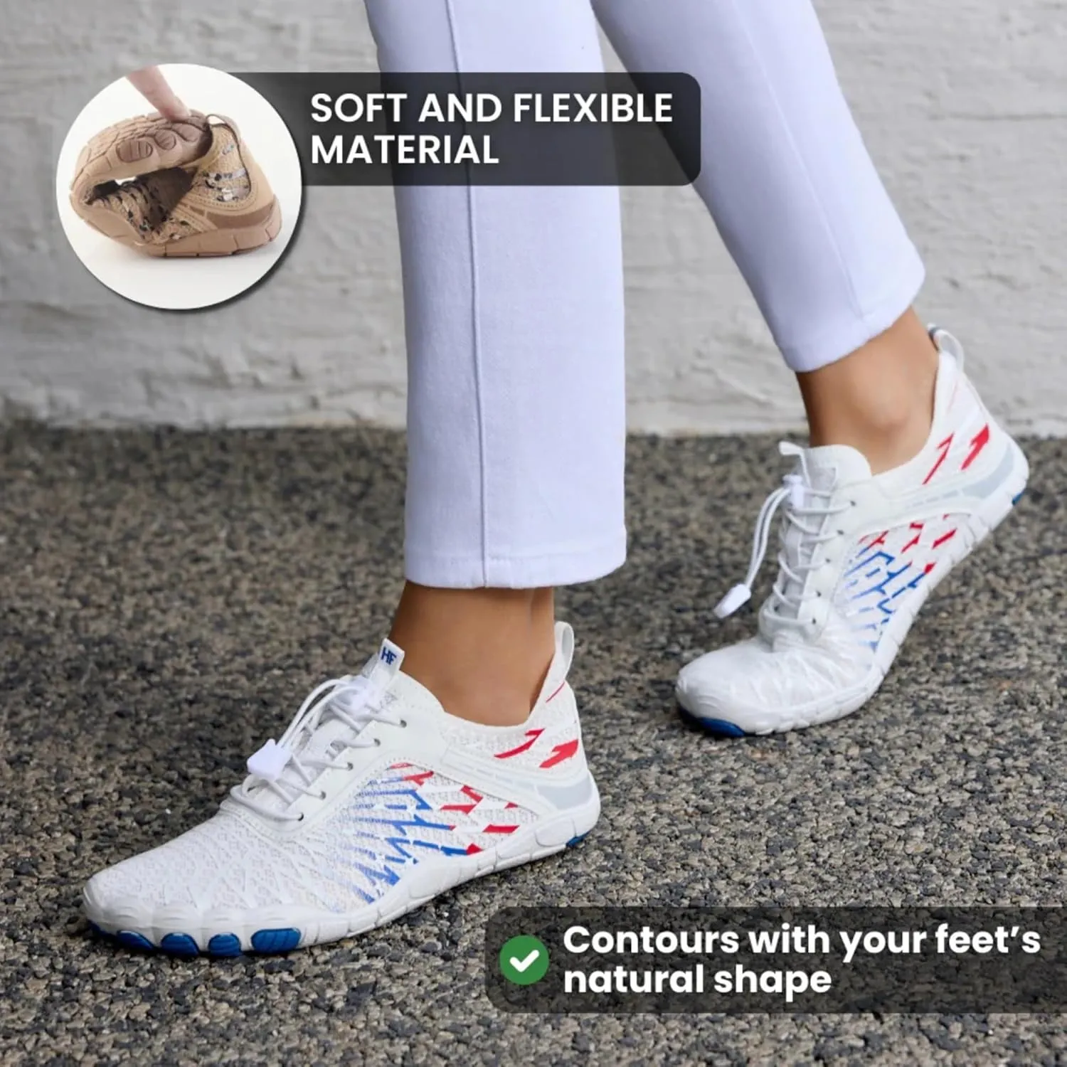 HF Signature Healthy & Non-Slip Breathable Barefoot Shoes, Flexible Lightweight Daily Wear Walking Shoes Unisex