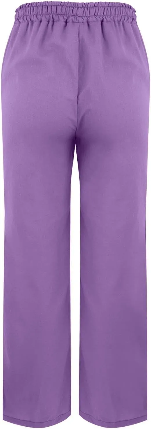 Linen Pants for Women Summer 2025 Elastic Waist Straight Leg Lightweight Pants Vacation Beach Casual Trendy Trousers