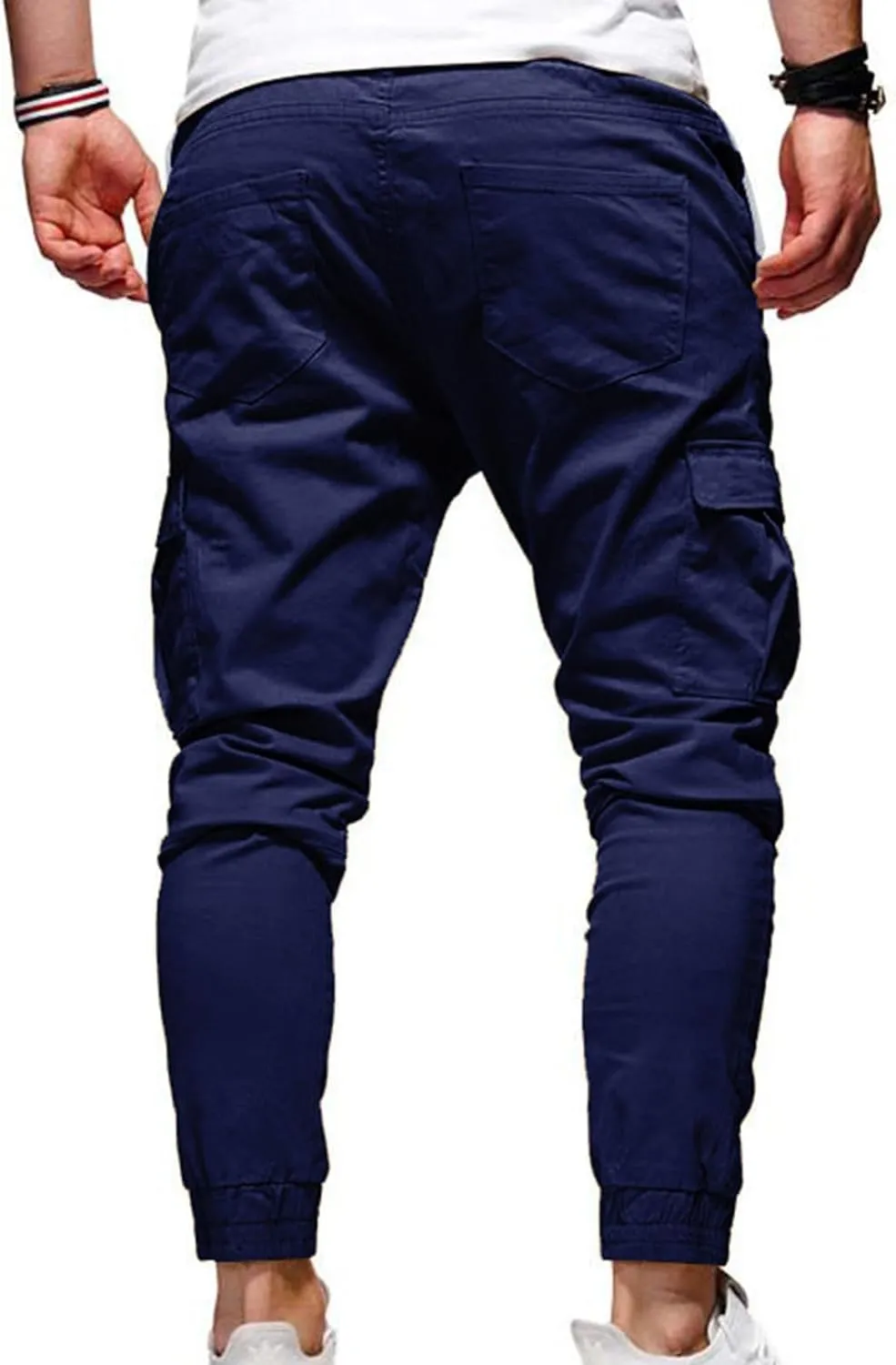 Mens Casual Joggers Pants Slim Fit Stretch Drawstring Cargo Pants Hiking Outdoor Track Jogging Sweatpants