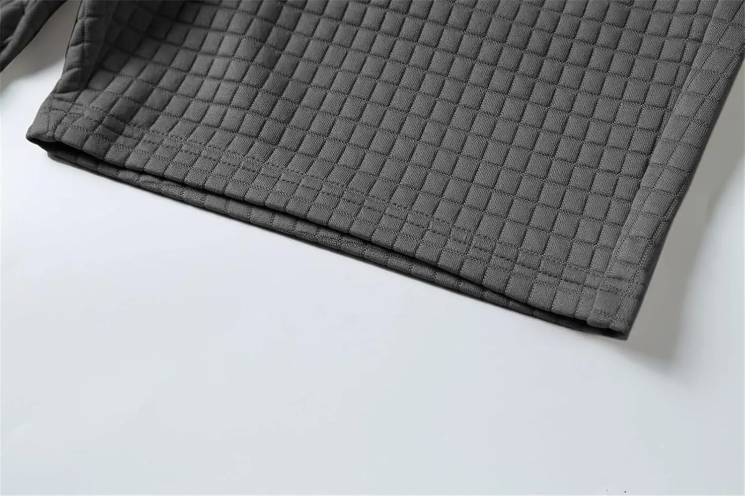 Men's Casual Pants Waffle Elastic Waist Drawstring Workout Running Jogging Summer Beach Sweatpants with Pockets