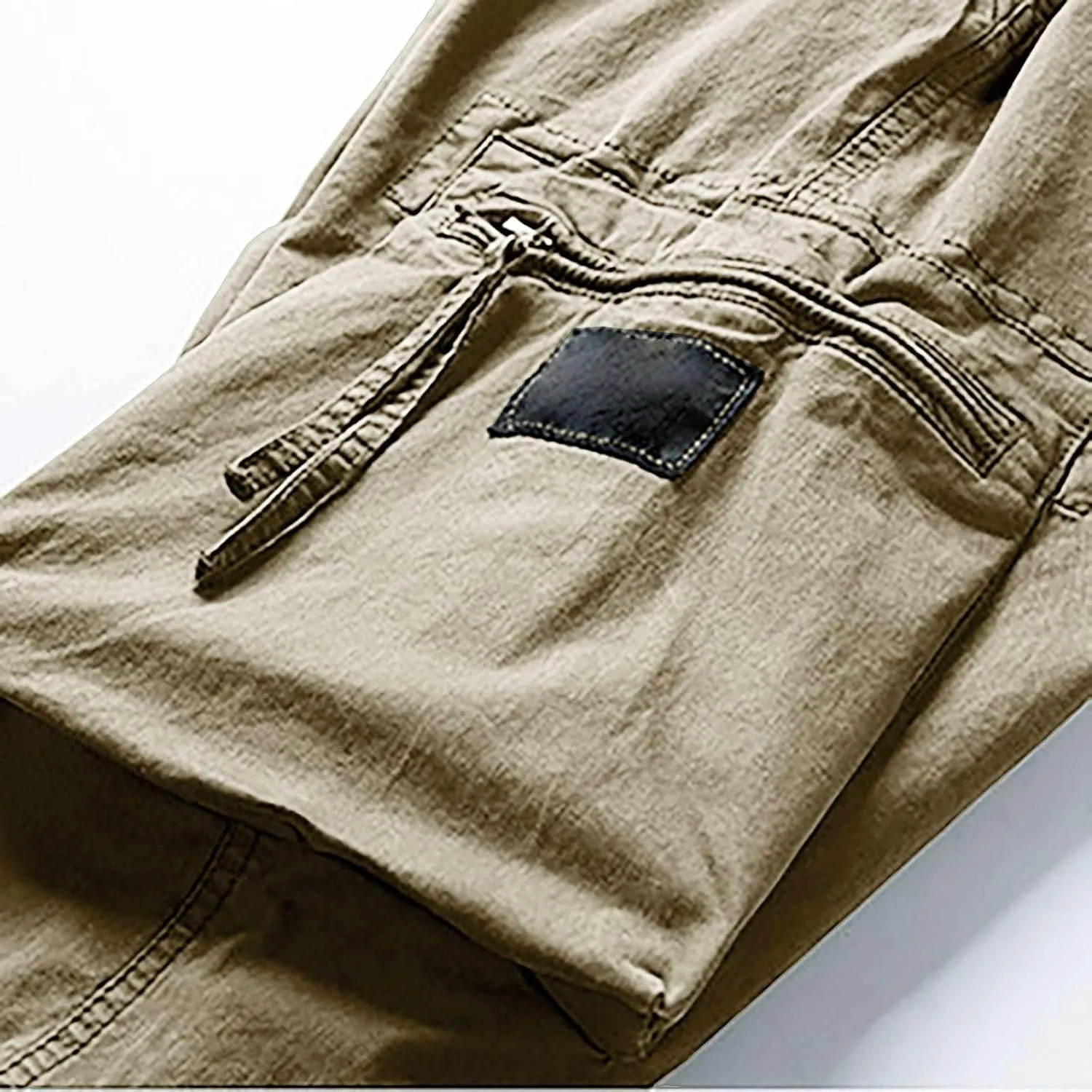 Men's Cinch Bottom Cargo Pants Slim Durable Outdoor Tactical Pants Cinch Bottom Straight Hiking Jean Track Sweatpants