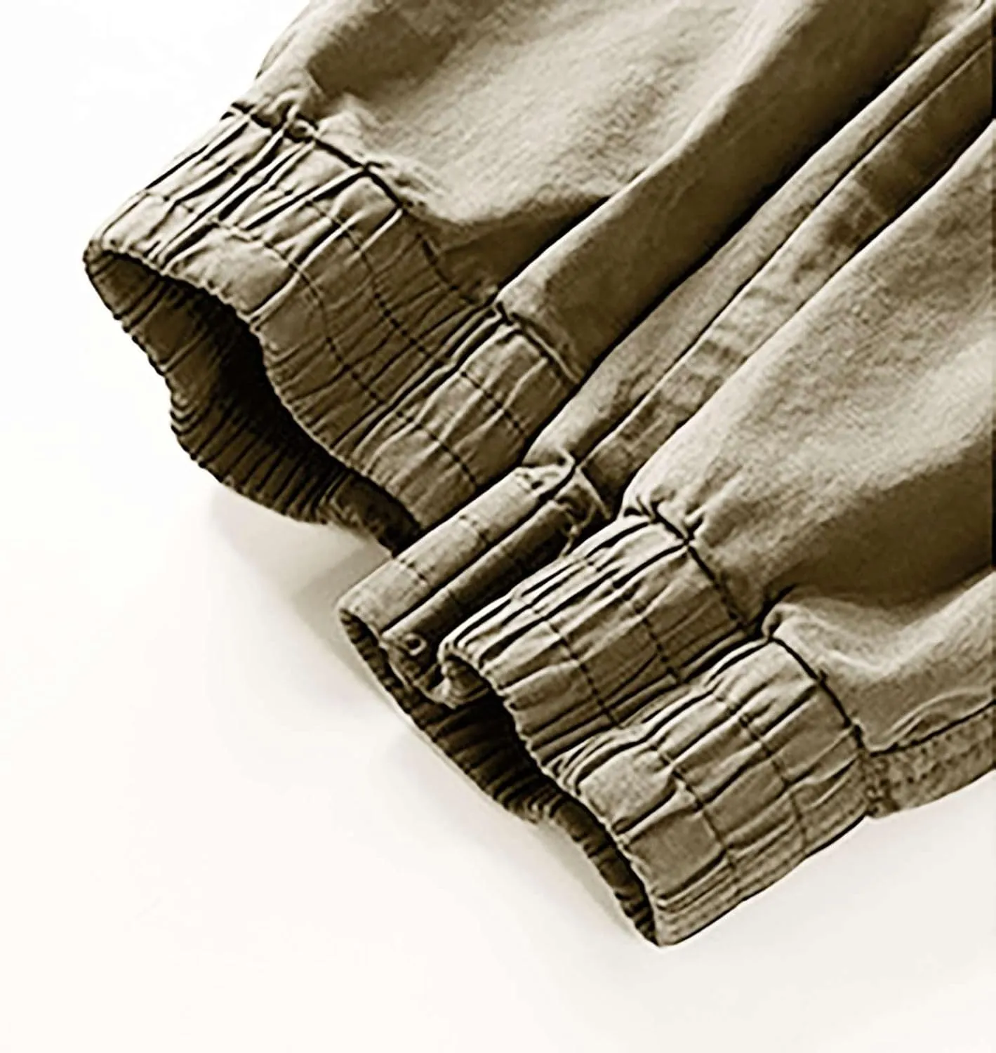 Men's Cinch Bottom Cargo Pants Slim Durable Outdoor Tactical Pants Cinch Bottom Straight Hiking Jean Track Sweatpants