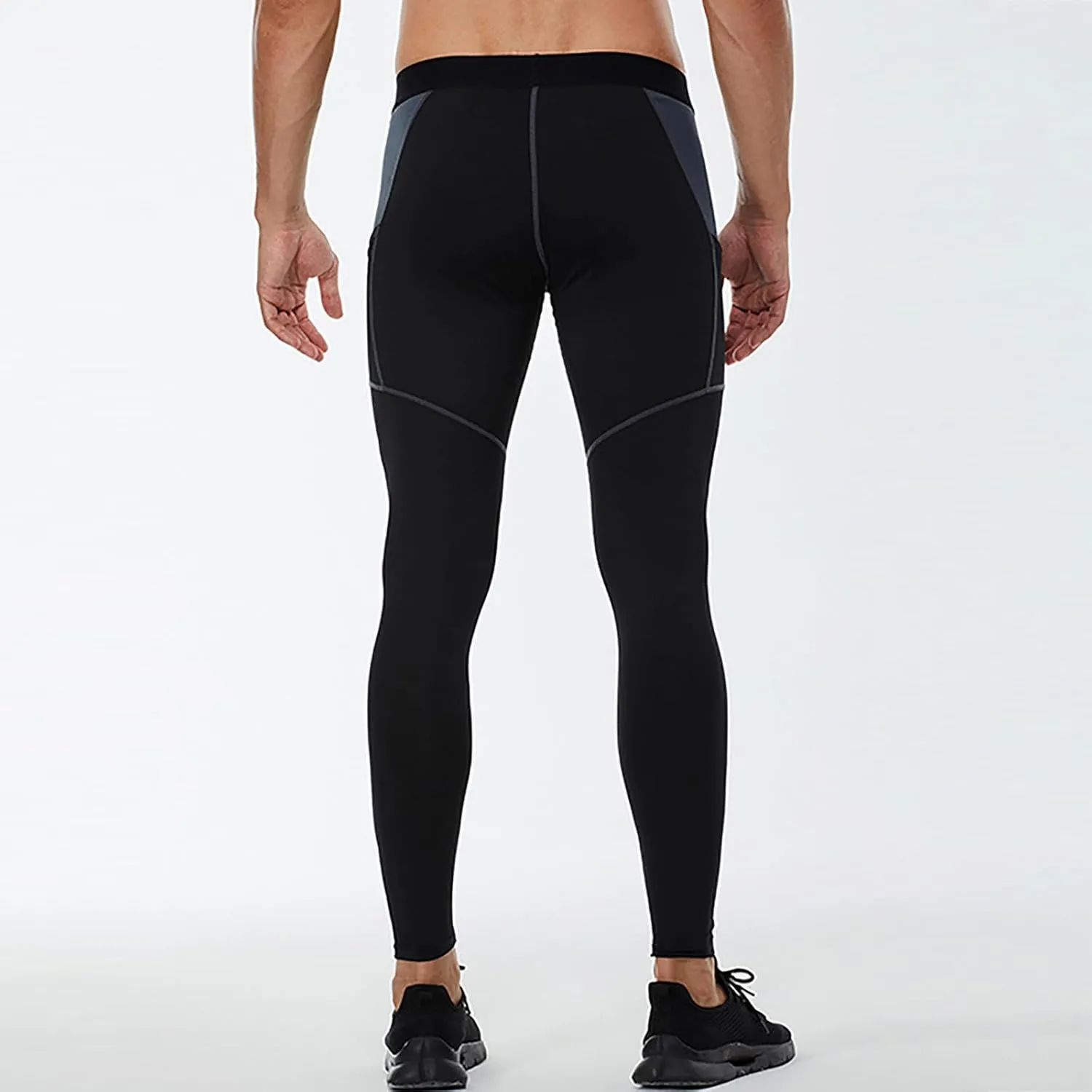 Men's Compression Pants High Stretch Quick Dry Waistband Slim Athletic Leggings Gym Running Workout Daily Base Layer