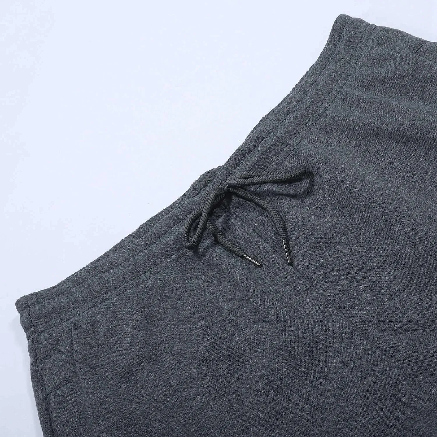 Mens Sweatpants Joggers, Fleece Baggy Sweatpants Cargo Straight Leg Elastic Waist Pants, Casual Drawstring Sweatpants