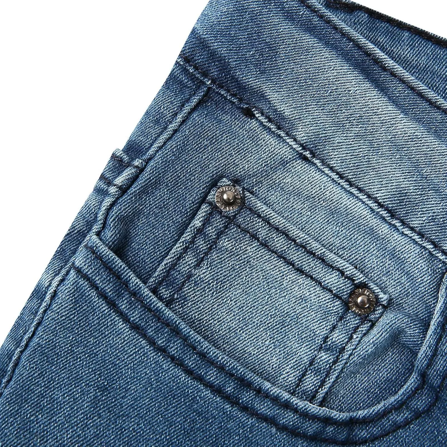 Muscularfit Men's Pants Casual Slim Fit Distressed Straight Legs Fashion Solid Jeans with Broken Hole Trendy Clothes 2023