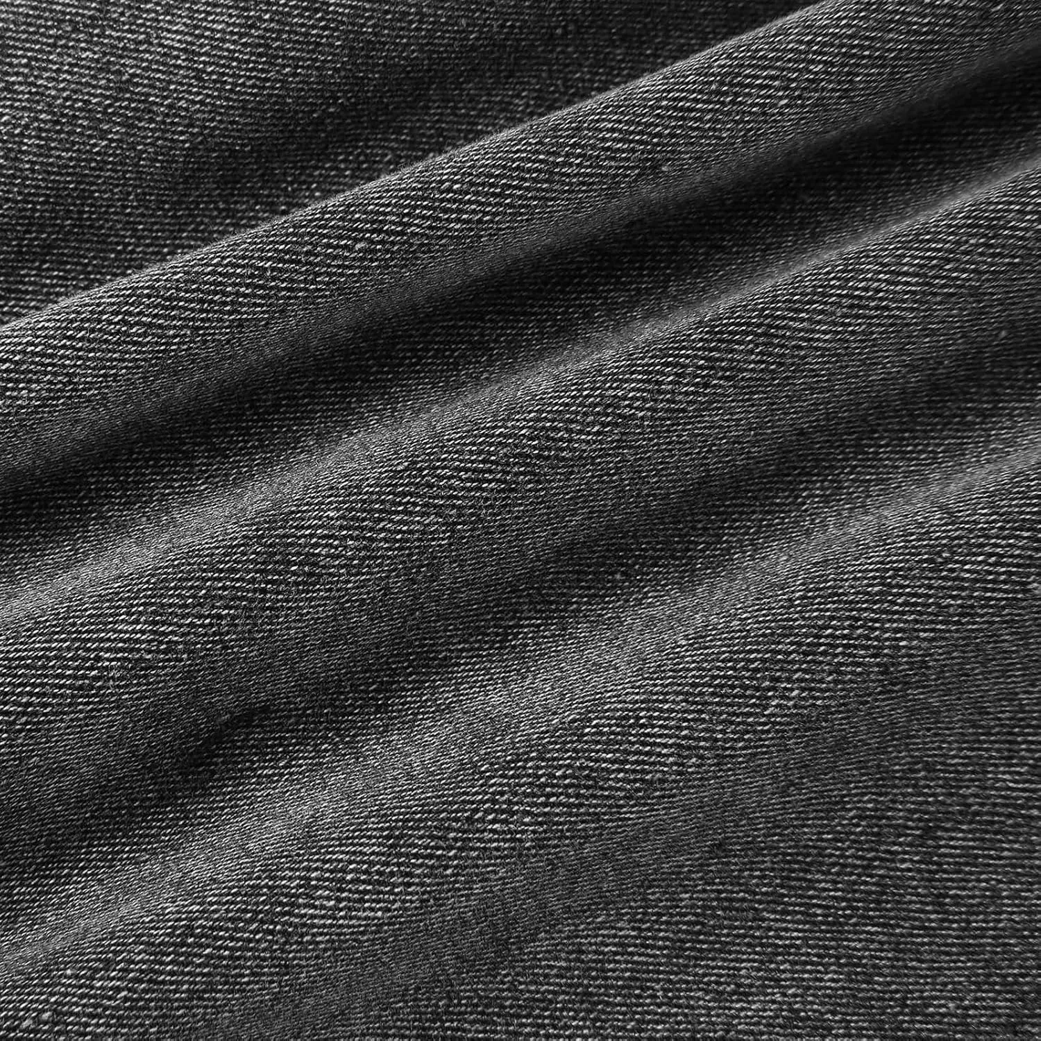 Muscularfit Men's Pants Casual Slim Fit Distressed Straight Legs Fashion Solid Jeans with Broken Hole Trendy Clothes 2023