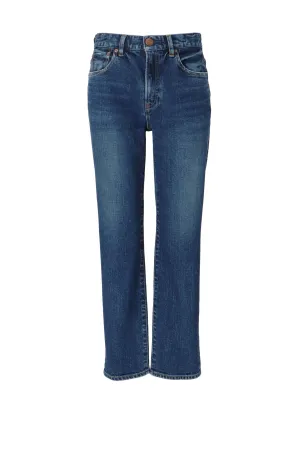 Red Card Tokyo Straight Leg Denim in Dark Wash