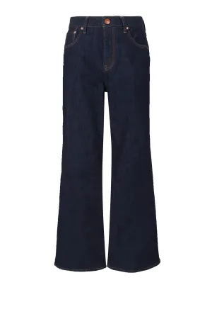 Red Card Tokyo Wide Leg Denim in Dark Wash