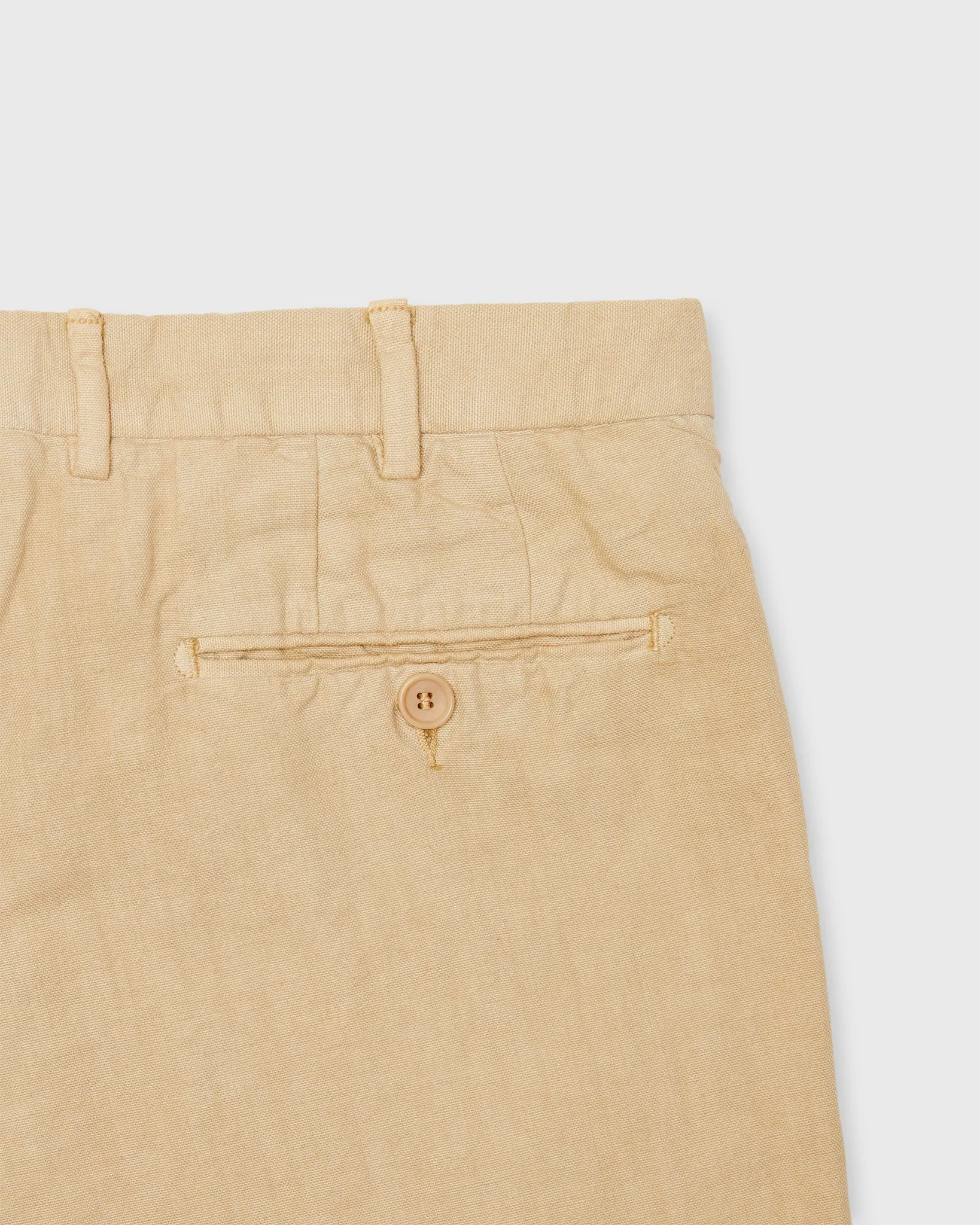 Sid Mashburn Garment-Dyed Sport Trouser - Khaki Canvas