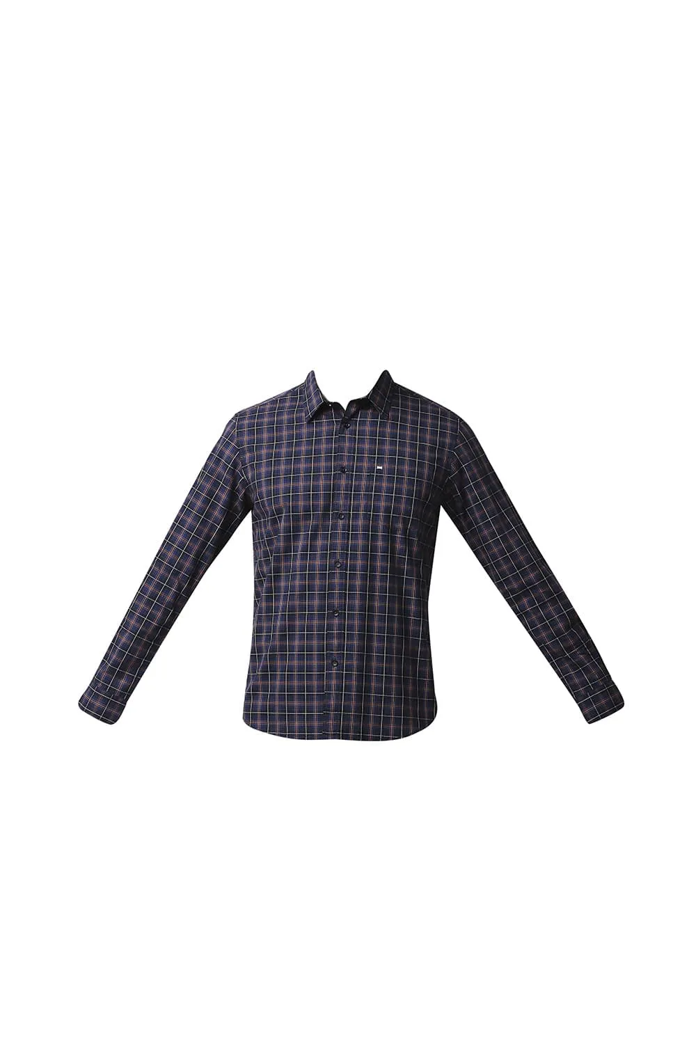 Slim Fit Cotton Checks Shirt