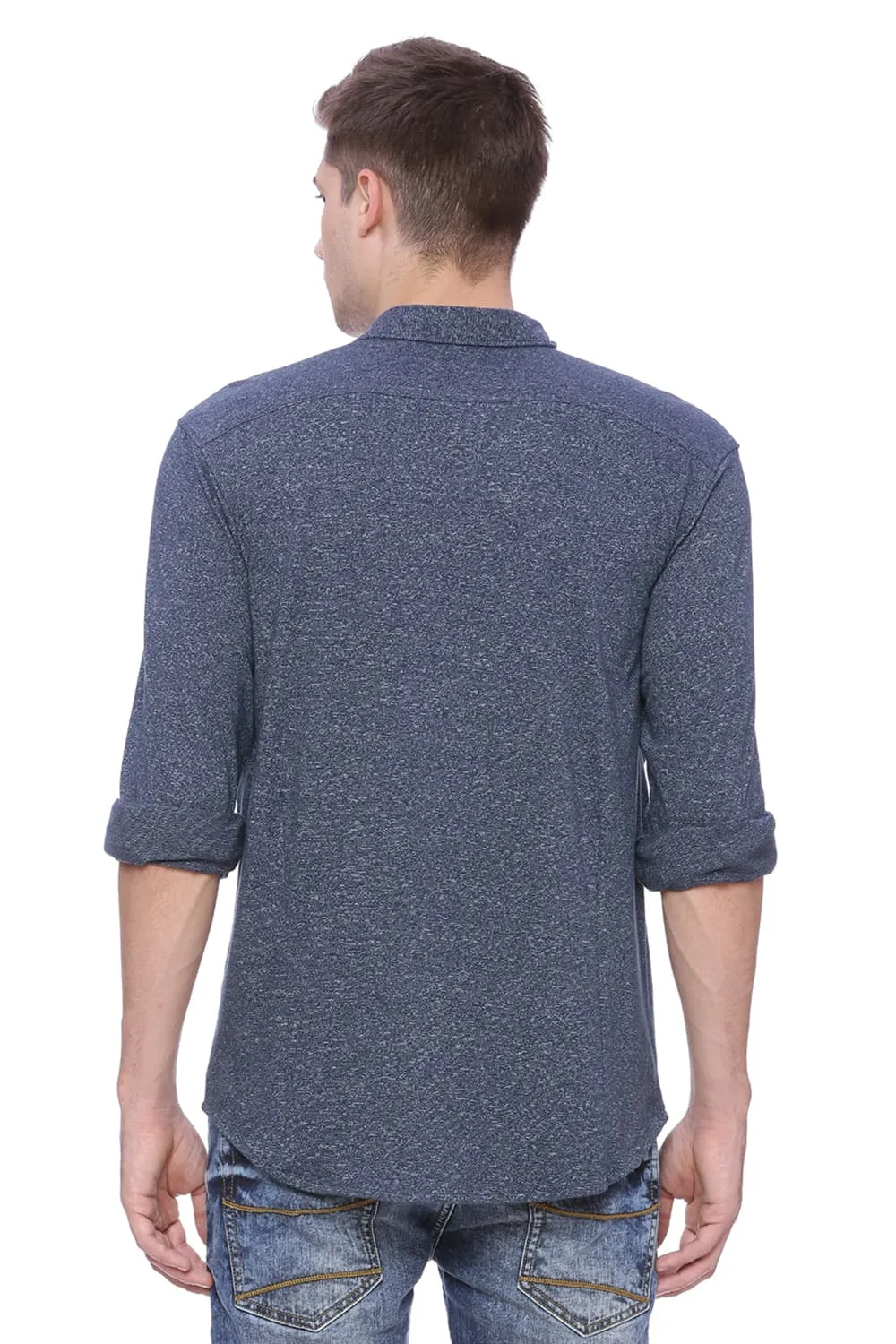 Slim Fit Long Sleeve Knit Shirt