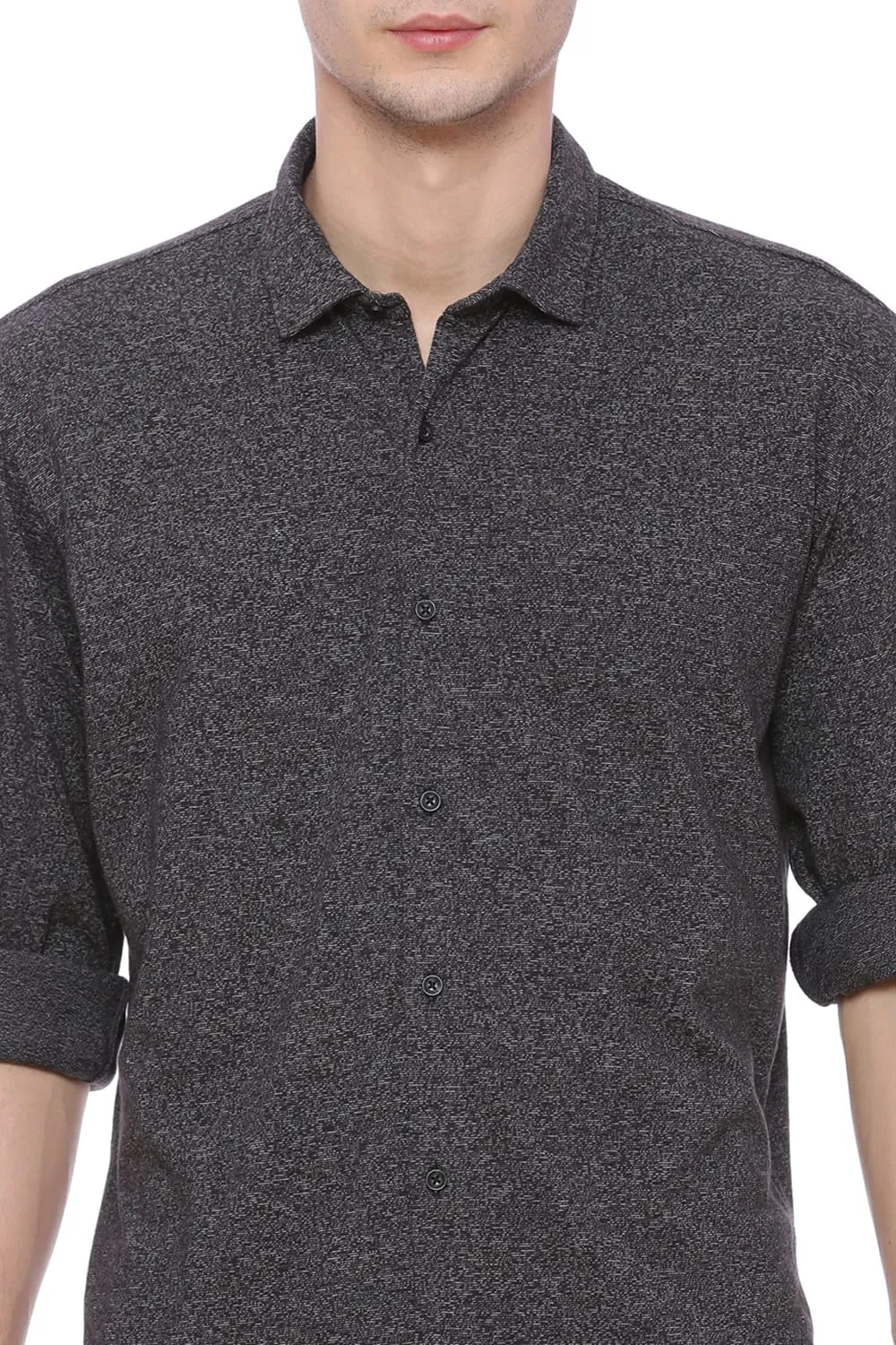 Slim Fit Long Sleeve Knit Shirt