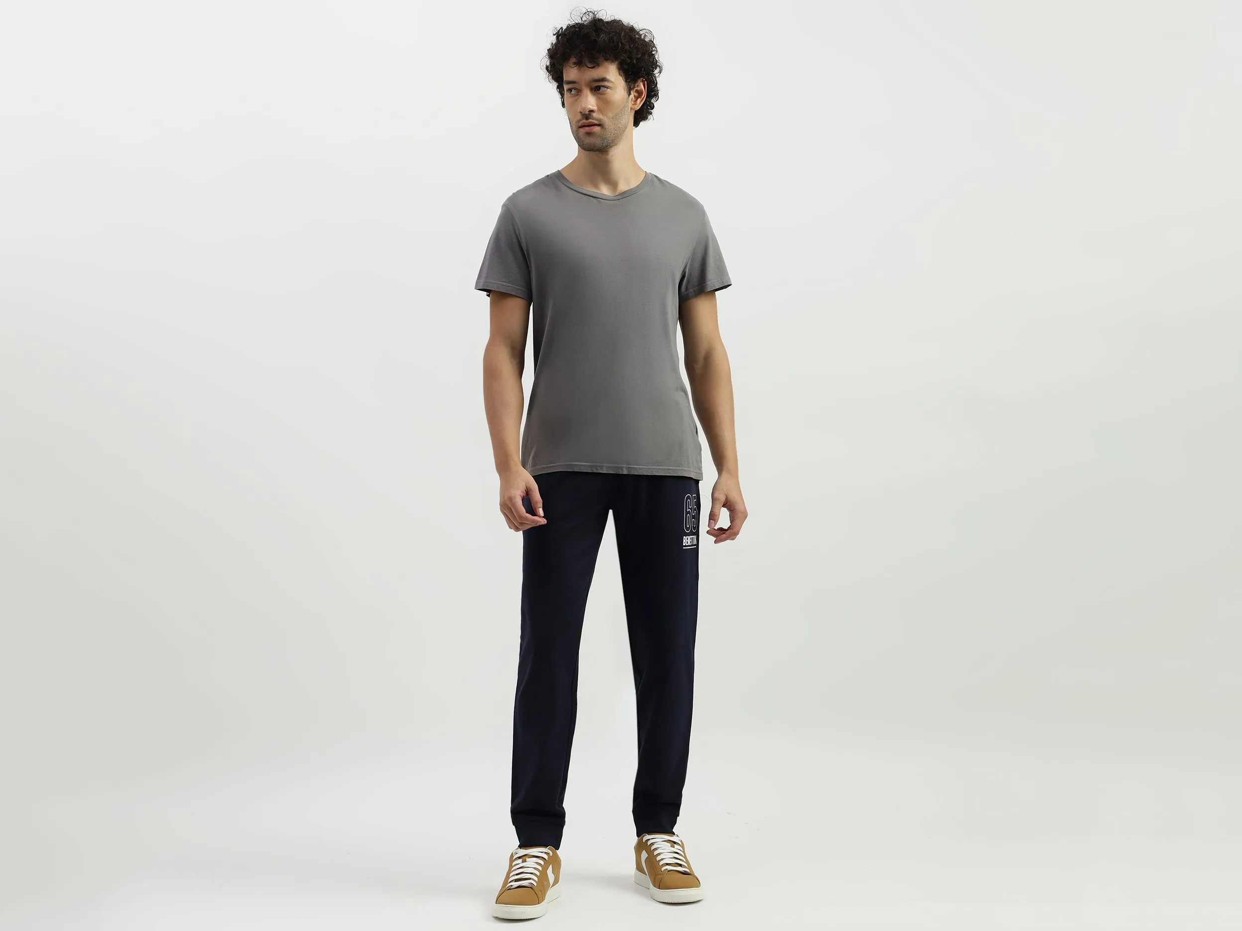 Solid Regular Fit Trackpants