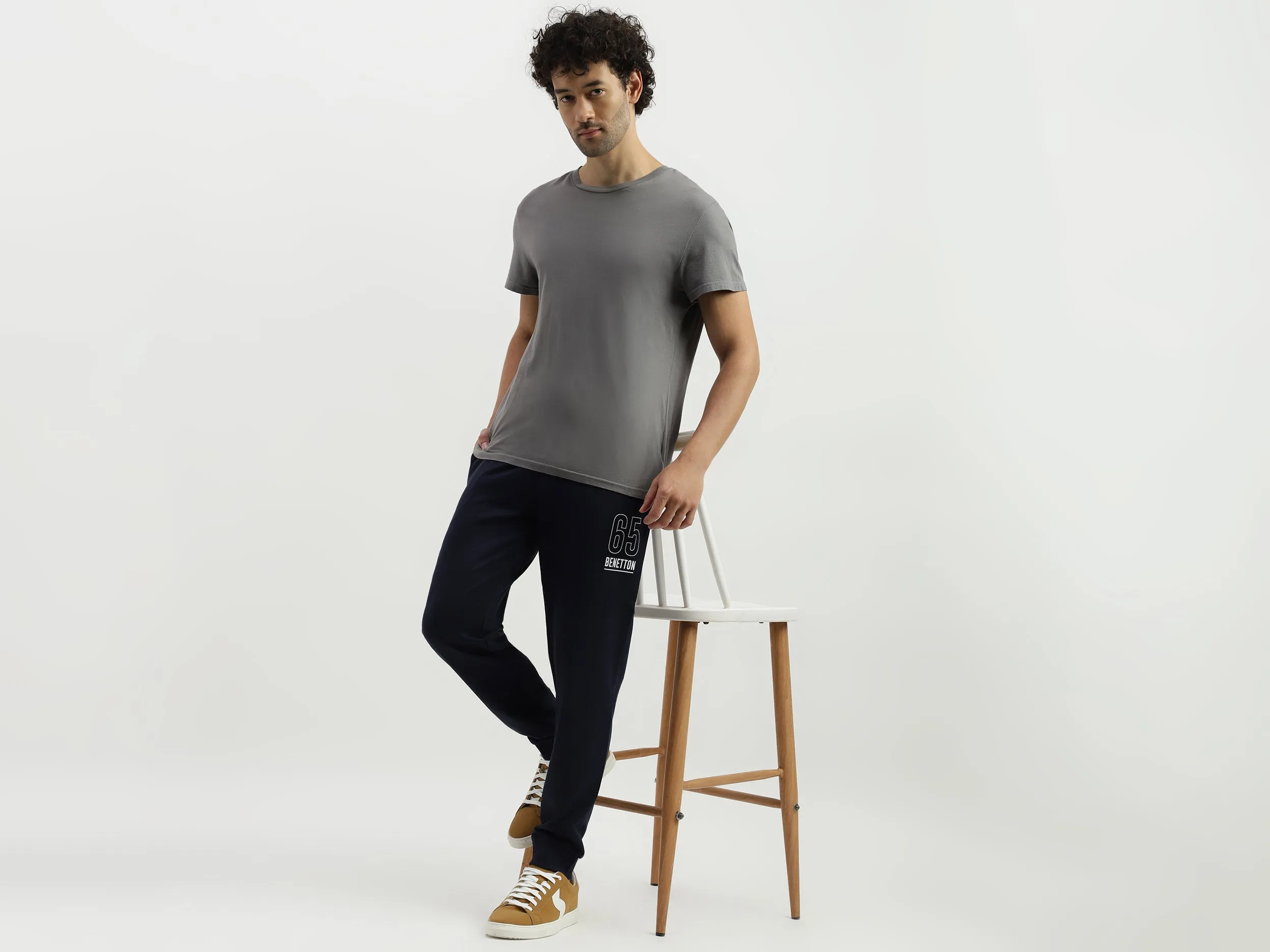 Solid Regular Fit Trackpants