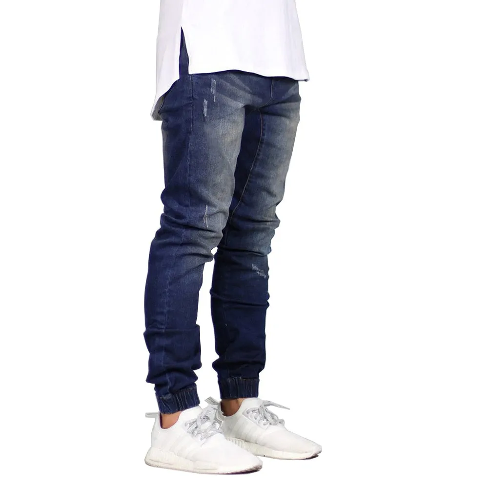West Louis Denim Design Hip Hop Jogger Jeans
